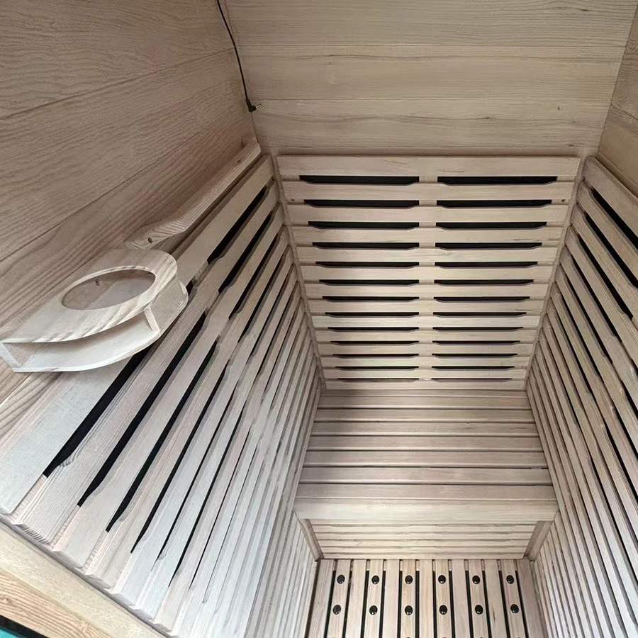 Factory Direct Supply 1 Person Graphene Sauna Room with Stainless Steel Edging