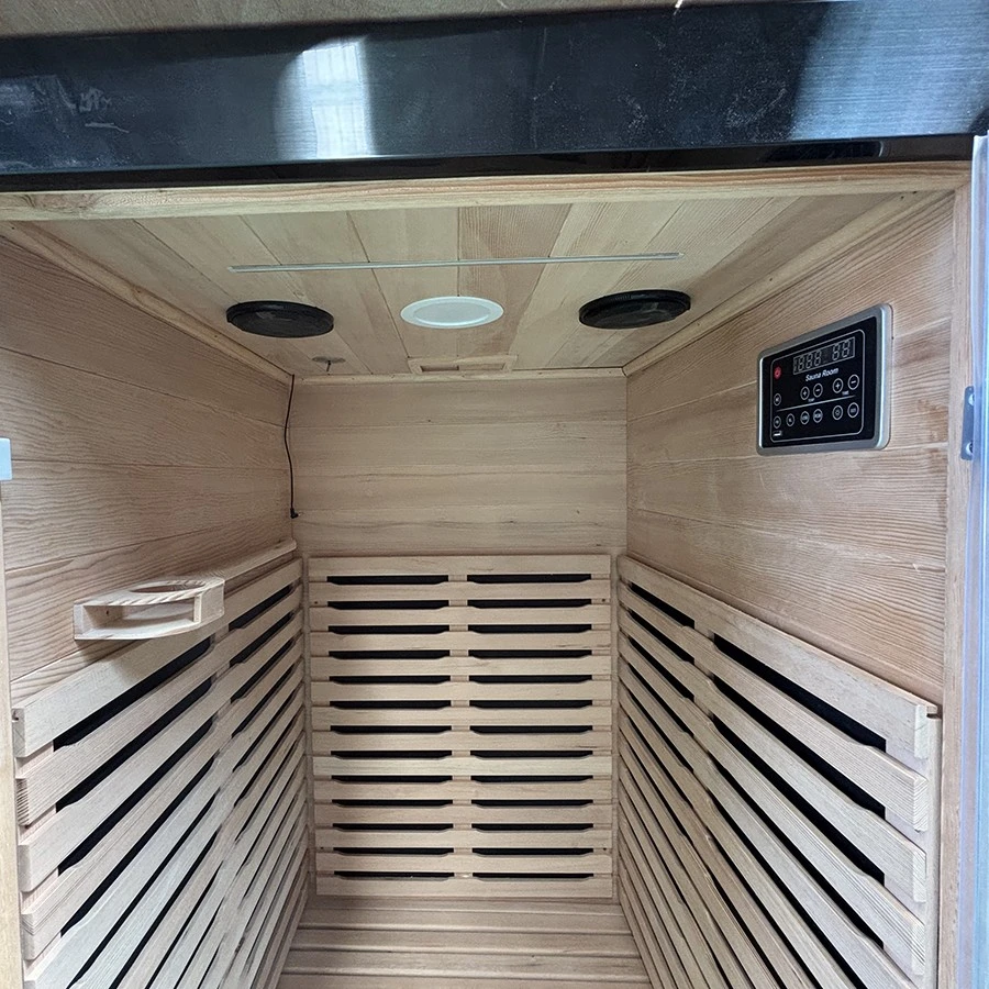 Factory Direct Supply 1 Person Graphene Sauna Room with Stainless Steel Edging