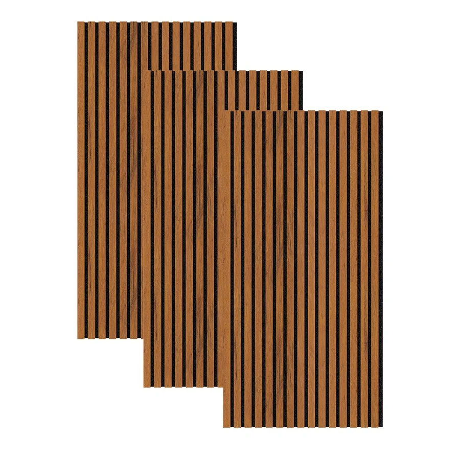 Wholesale MDF Decorative Acoustic Wall Panels Sound-Absorbing Slatted Panels