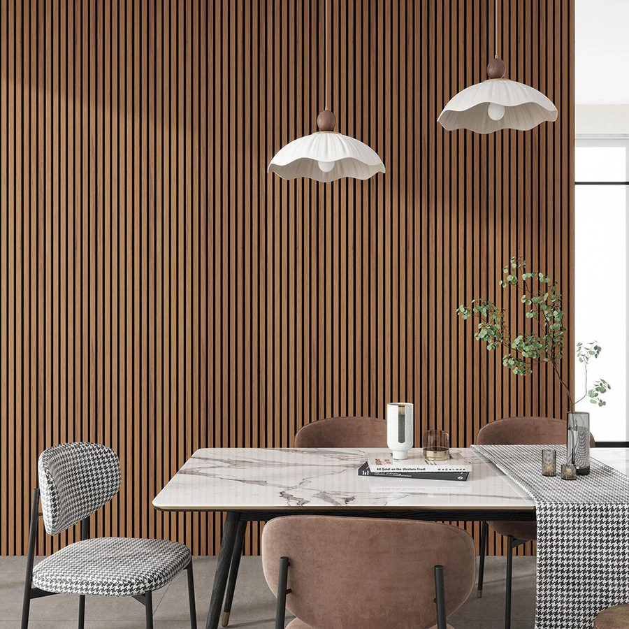 Wholesale MDF Decorative Acoustic Wall Panels Sound-Absorbing Slatted Panels
