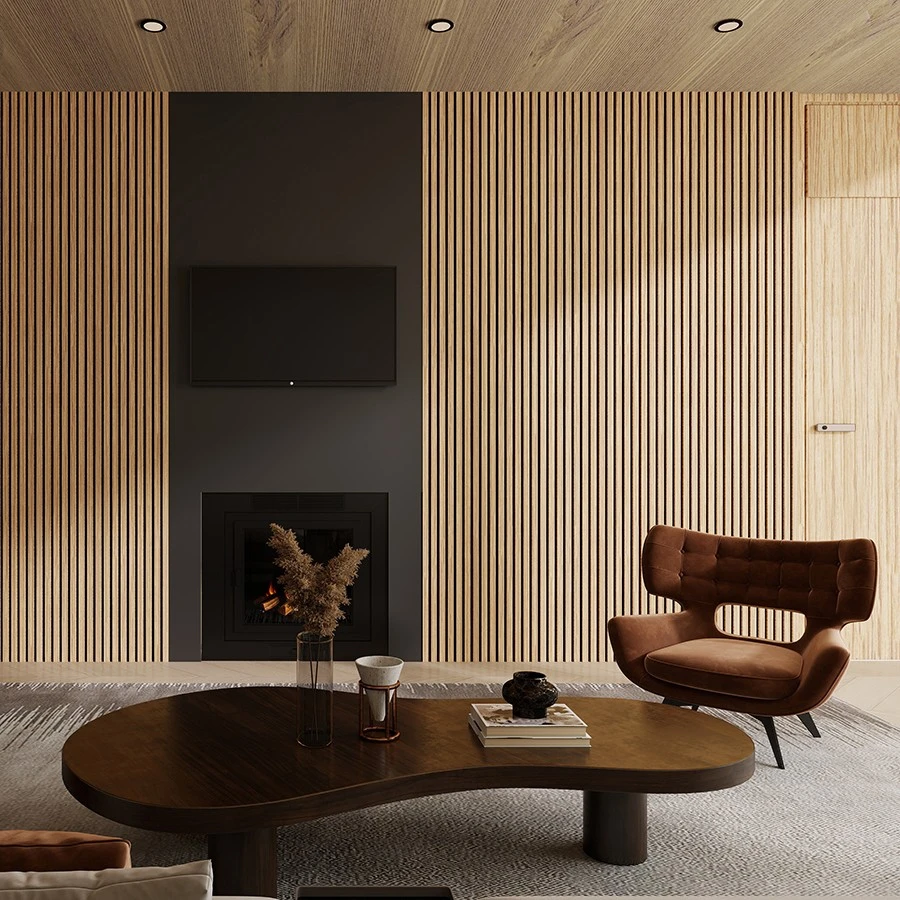 Wholesale Flexible Sound Absorbing Board Wood Slat Wall Panel for Decoration