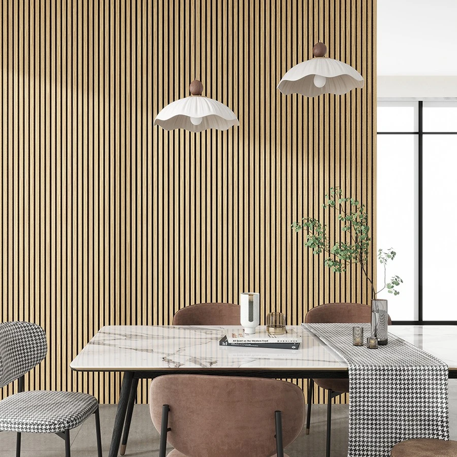 Wholesale Flexible Sound Absorbing Board Wood Slat Wall Panel for Decoration