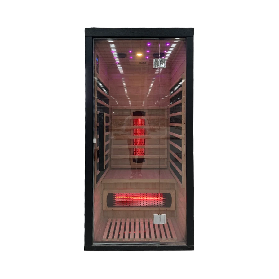 A sauna room that integrates luxury, technology and health