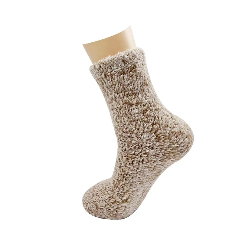 China Custom One-Size Women's Plush, Non-Slip, Breathable Mid-Cut Socks Factory Wholesale manufacturer