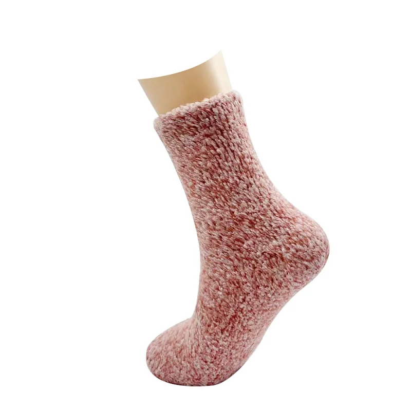 China Custom One-Size Women's Plush, Non-Slip, Breathable Mid-Cut Socks Factory Wholesale manufacturer