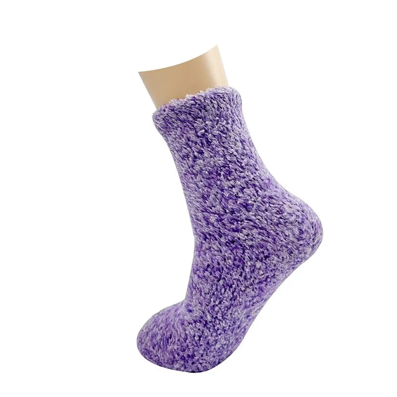 China Custom One-Size Women's Plush, Non-Slip, Breathable Mid-Cut Socks Factory Wholesale manufacturer