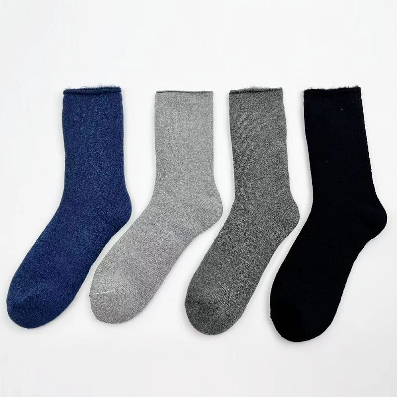China Custom winter mid-tube warm plush slipper socks, microfiber home sleeping comfort socks wholesale manufacturer