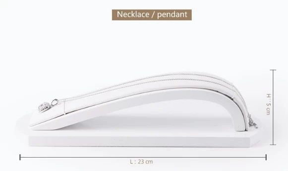 Pure white elegant jewelry store display set counter window promote your jewelry brand