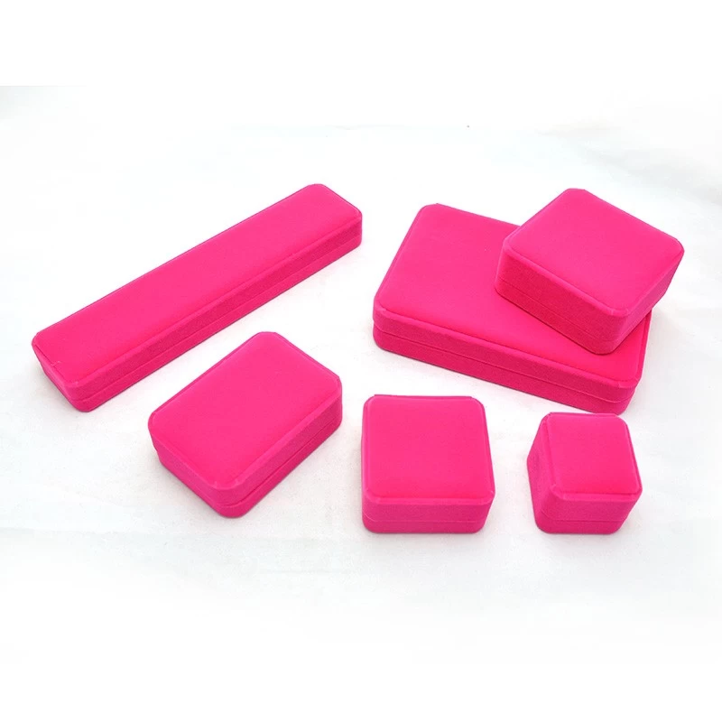 China Yadao Custom Ring Box Necklace Packaging Pink Color Round Corner Jewelry Box Different Size manufacturer