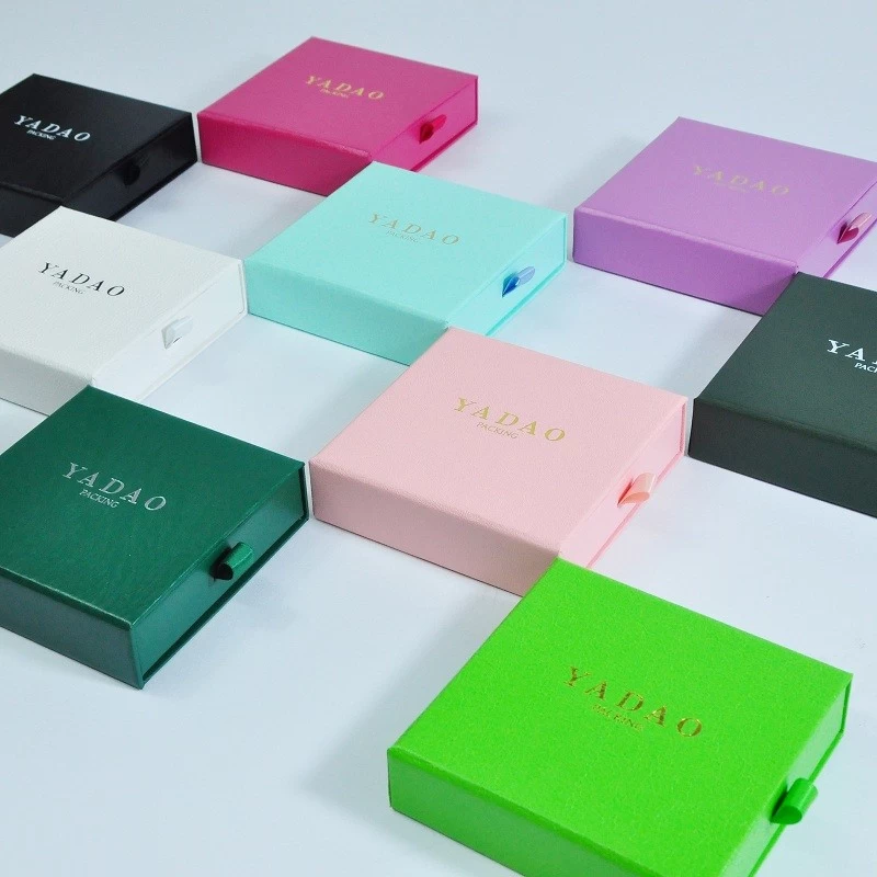 China Wholesale custom colorful paper drawer box custom jewelry box manufacturer