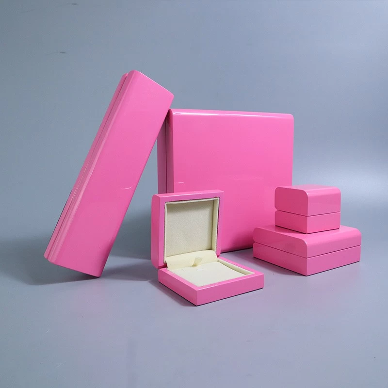 China wholesale high quality new design pink color wooden box set manufacturer