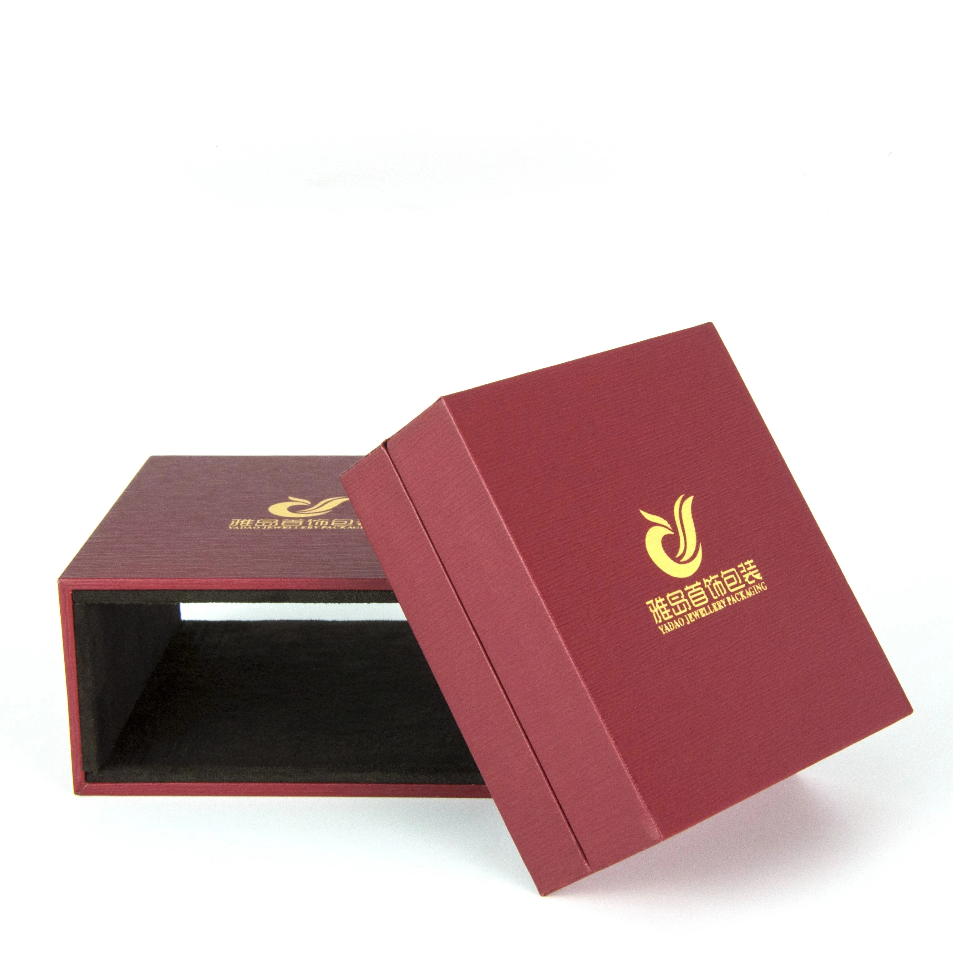 Luxury Red Custom Color Jewelry Box Plastic Box with Outer Packaging