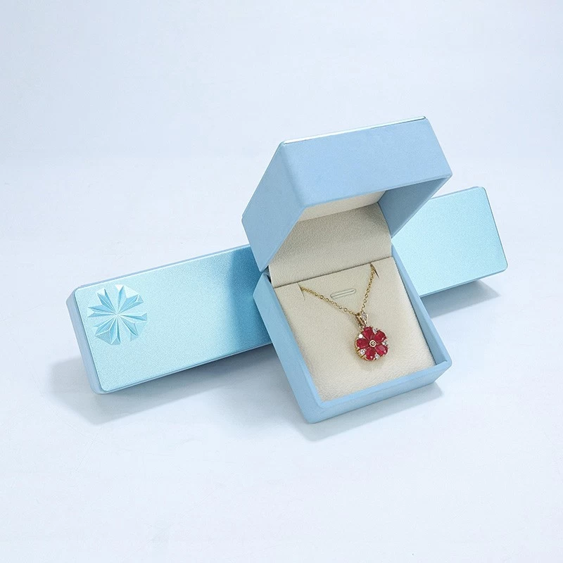 China Custom leather material mdf appearance box for jewelry packaging display manufacturer