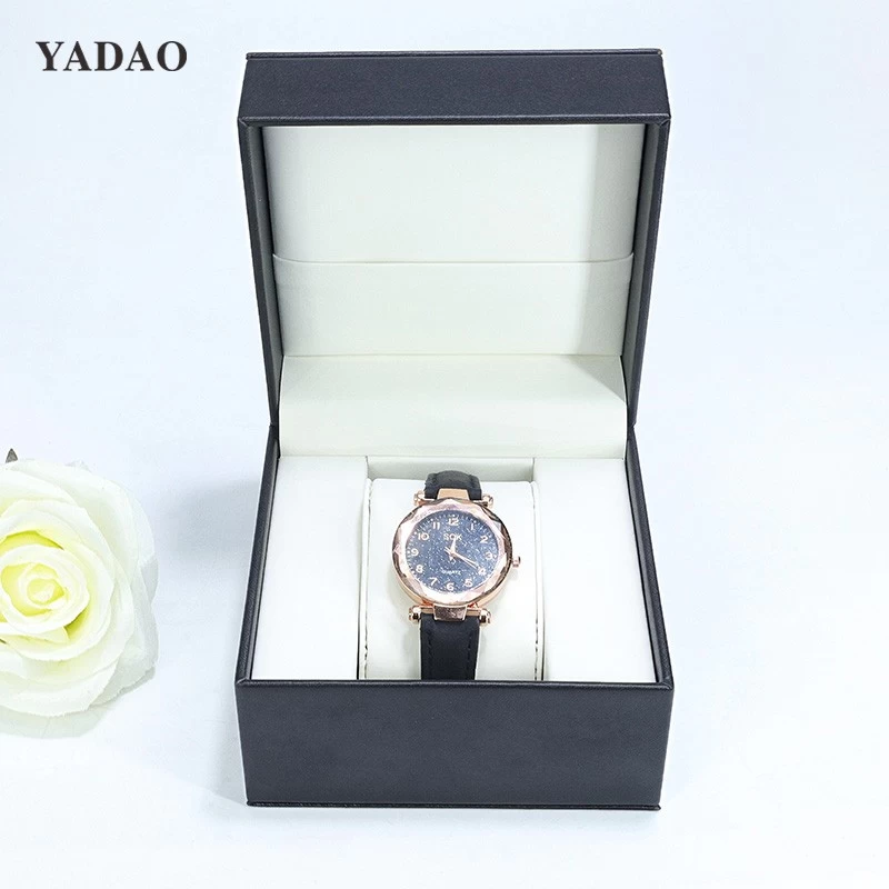 Luxurious high-ed leather watch box with free custom logo color design