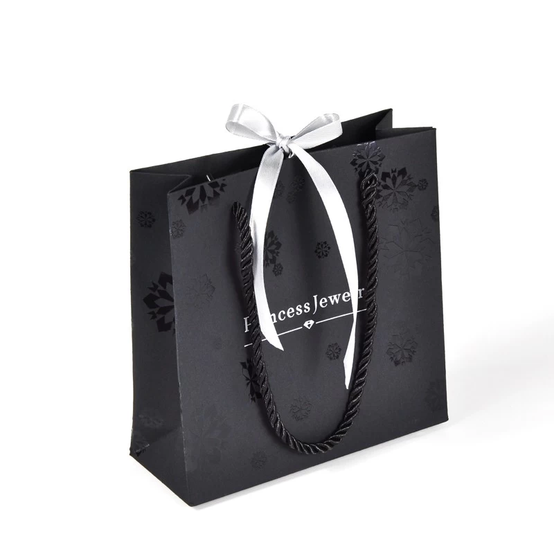 China Wholesale Recycled Custom Gift Paper Bags with Handle Ribbon For Shopping Bag manufacturer