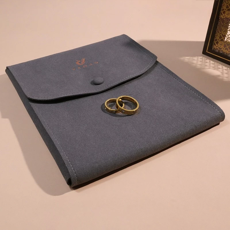 چین کیف جواهر گردنبند میکروفیبر کیف جواهرات بزرگ اندازه سفارشی رنگ شرکت تولید کننده