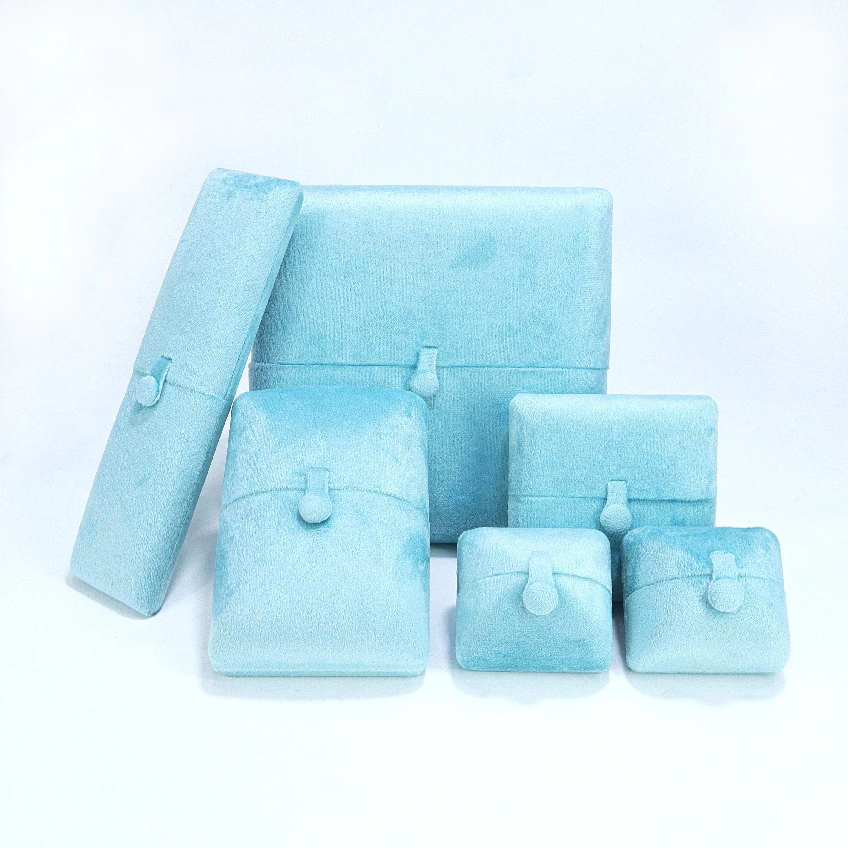 China Jewelry Box Double Door Velvet Plastic Box Custom Material Color manufacturer