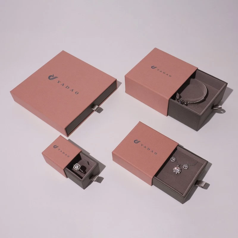China Hot Sale Jewelry Box Customize Drawer Box for Ring Earrings Peandant Bangle Bracelet manufacturer