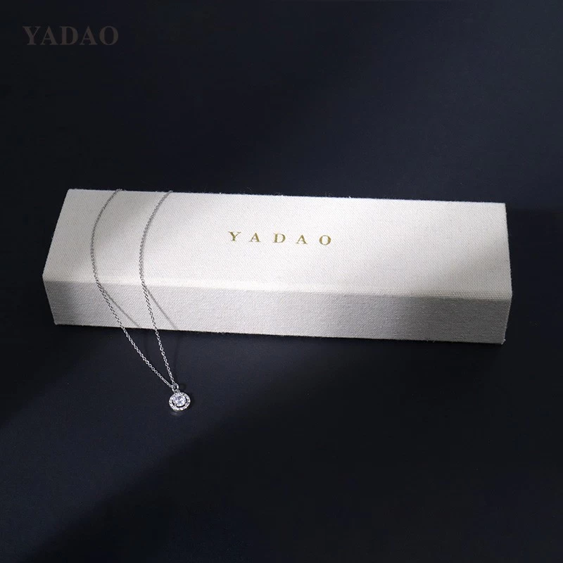 Natural style cotton fabric magnect flap accessory jewellery gift packaging box set any sizes custom logo colors
