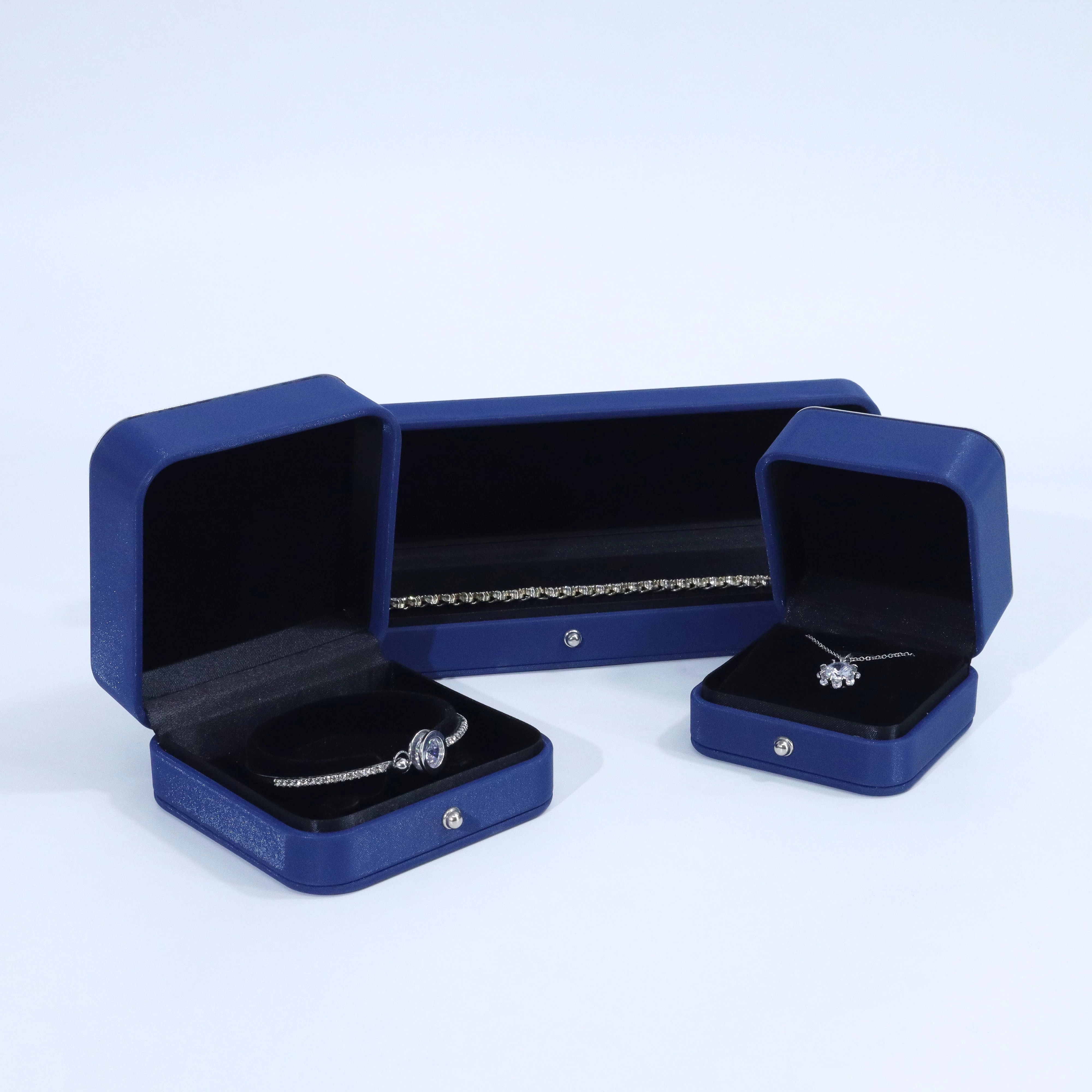 Luxury blue jewelry box set jewelry box manufacturer yadao leather box for rings necklace bracelet