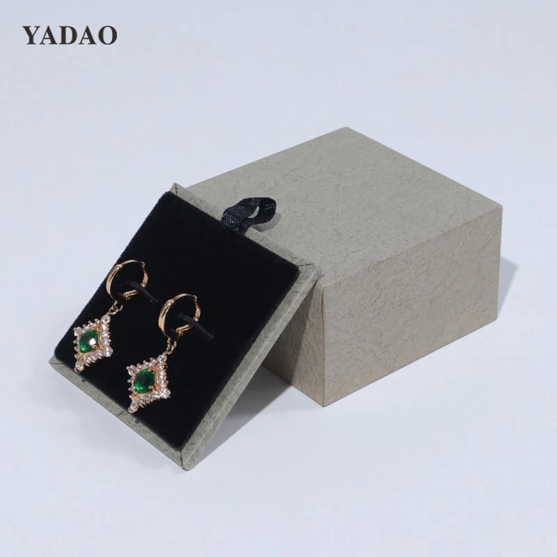 Light gray jewelry box Jewellery paper box Minimalist earring box jewelry box manufacturer