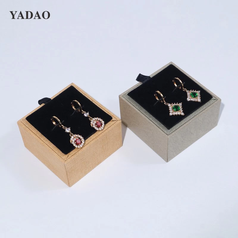 Light gray jewelry box Jewellery paper box Minimalist earring box jewelry box manufacturer