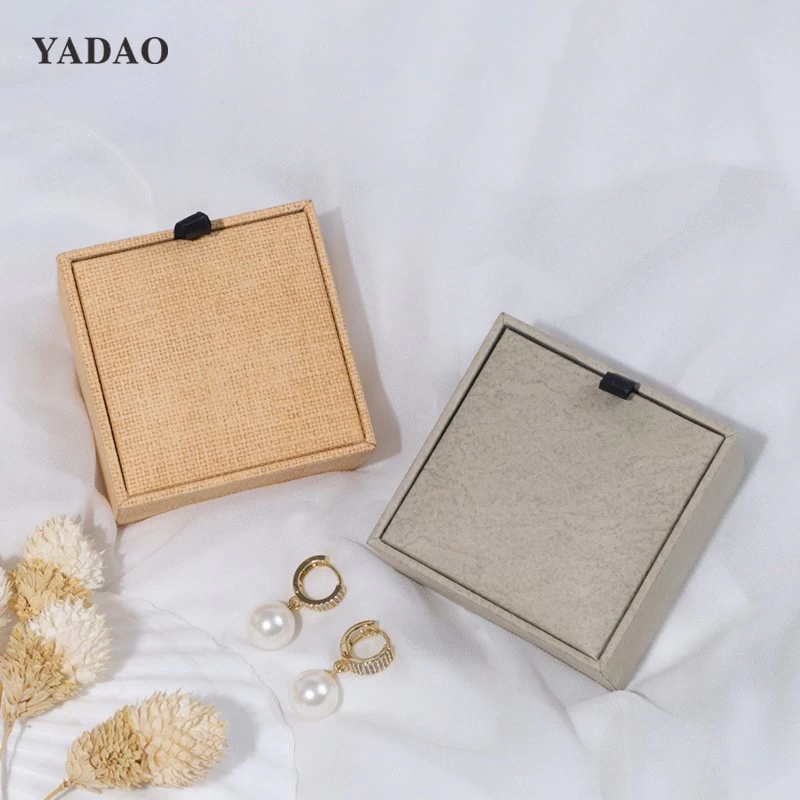 Light gray jewelry box Jewellery paper box Minimalist earring box jewelry box manufacturer