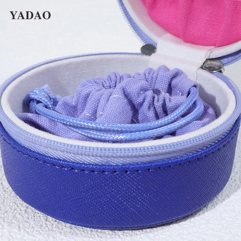 Pretty lovely design leather multifunctional jewelry case for jewels Jewelry cases with a velvet pouch for gift