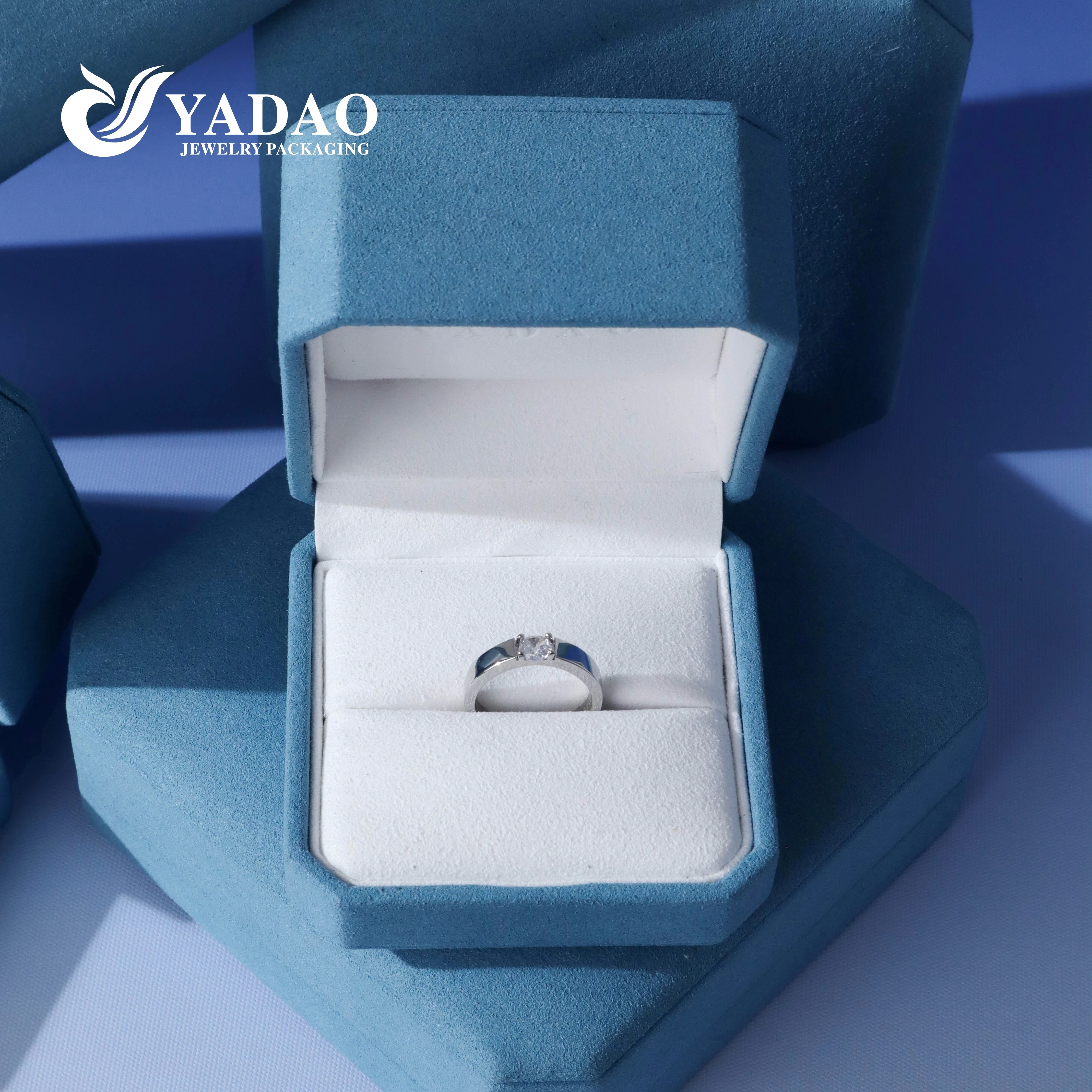 Custom luxury jewelry boxes premium microfiber elegance style fashion branded packaging set