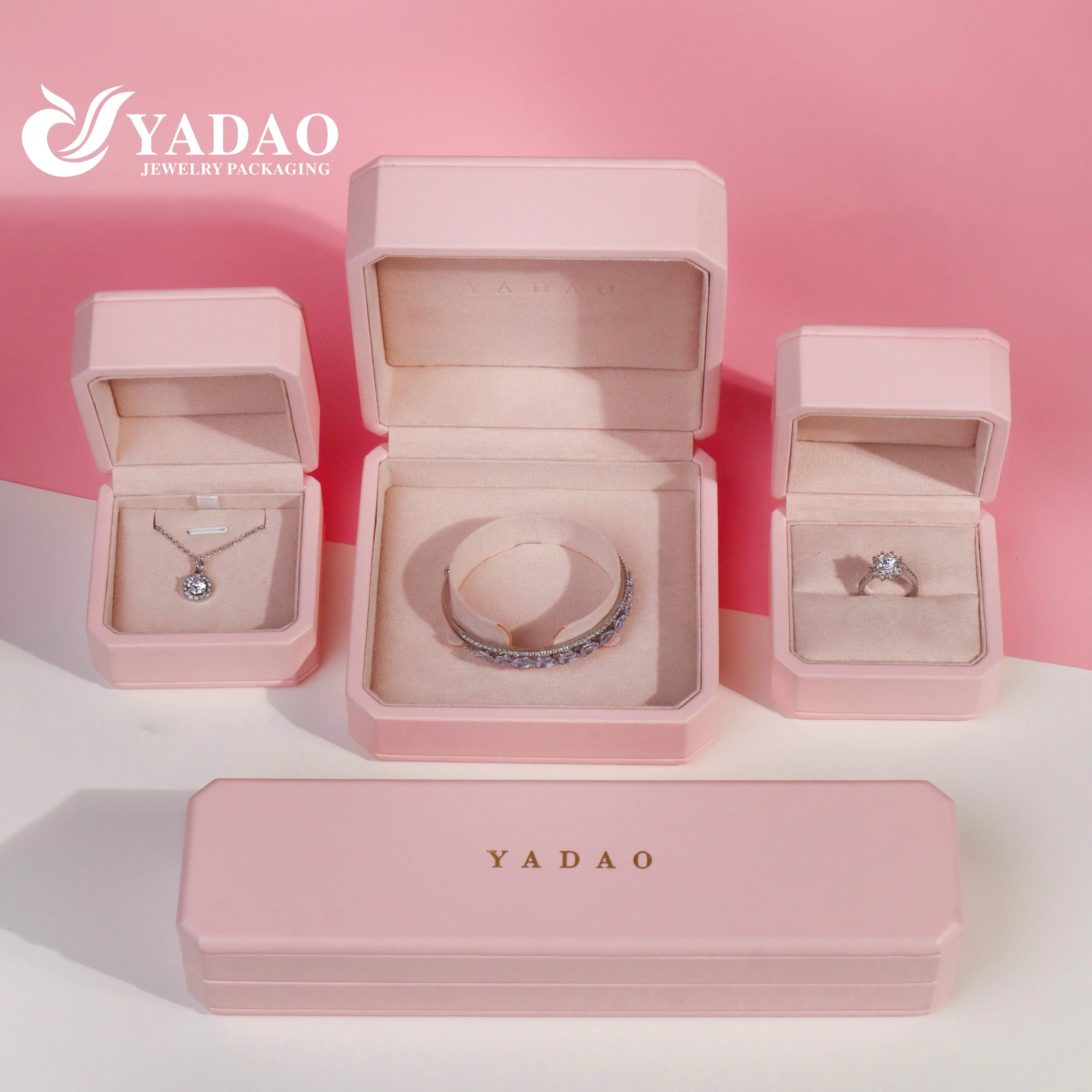 Valentine's Day Pinky Series Jewelry Diamond Bangle Necklace Gifts Packaging set box