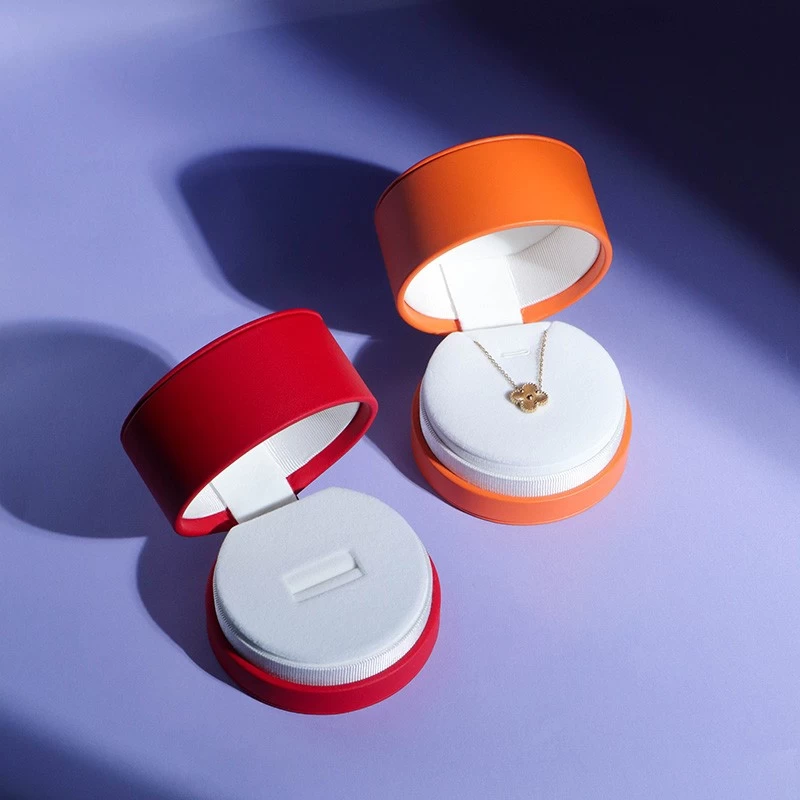 fashion jewelry ring necklace round design customize packaging box