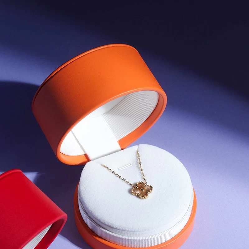 fashion jewelry ring necklace round design customize packaging box
