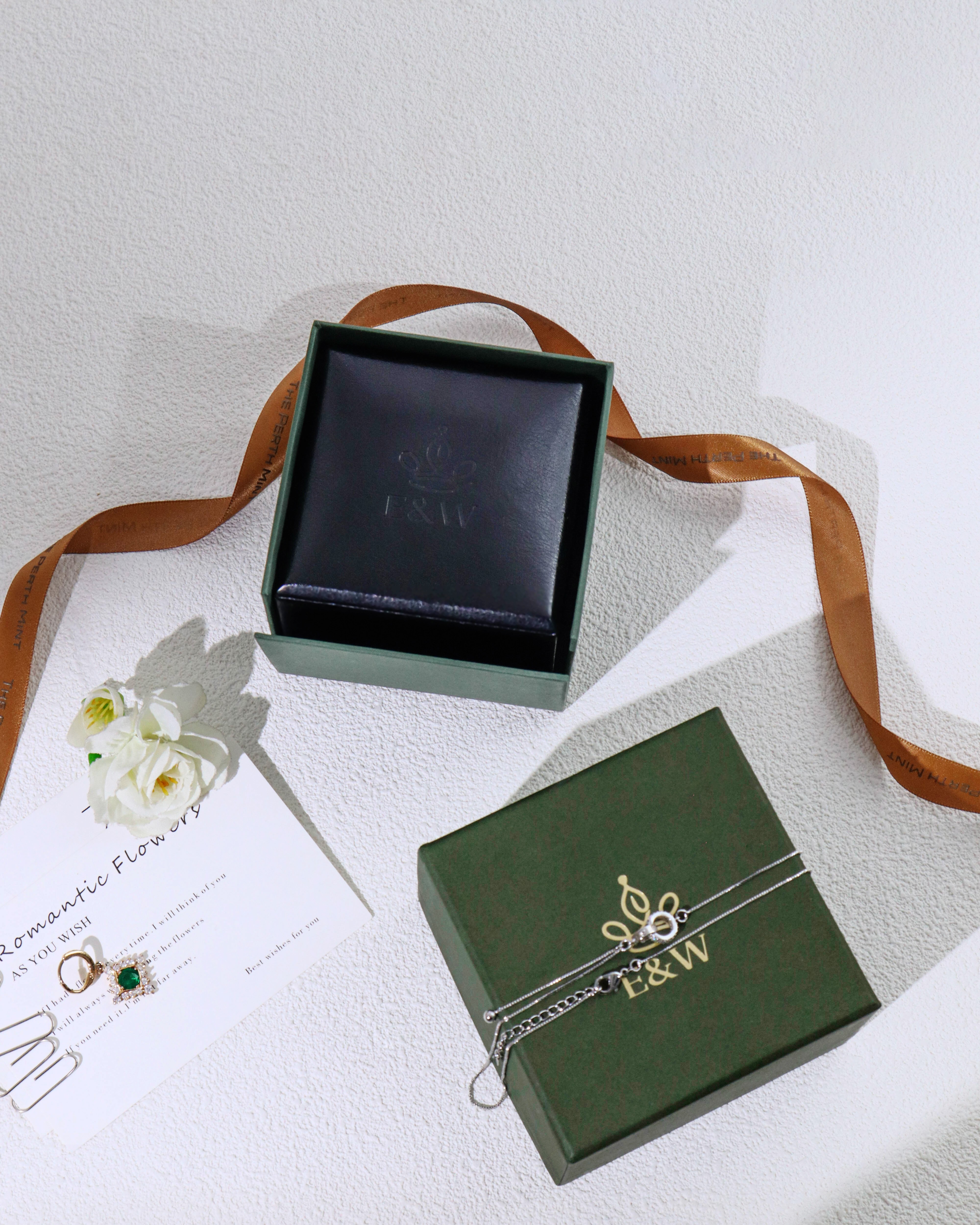 luxury black pu leather diamond ring good quality packaging box
