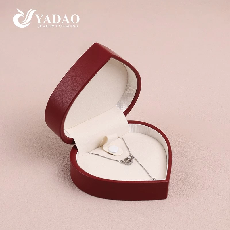 Gaya Romantis Bentuk Hati Hadiah Pernikahan Proposal Kejutan Ide Perhiasan Cincin Kalung Kotak Kulit