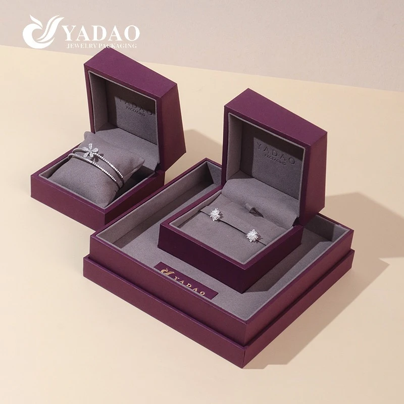 China Luxus-Neueinführung im lila Stil, multifunktionale Diamant-Schmuck-Verpackungsbox Hersteller