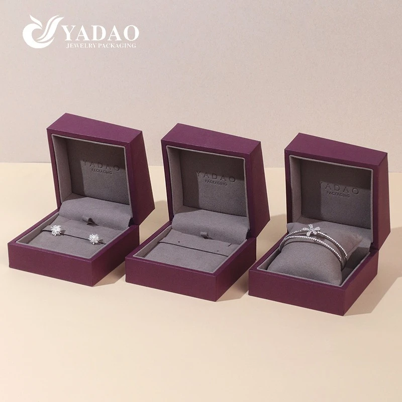 lyxig nylanserad multifunktionell förpackningslåda för diamantsmycken i lila stil
