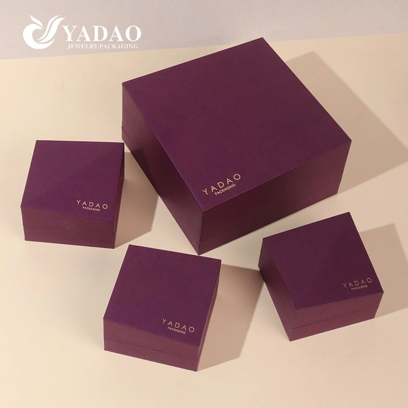 lyxig nylanserad multifunktionell förpackningslåda för diamantsmycken i lila stil