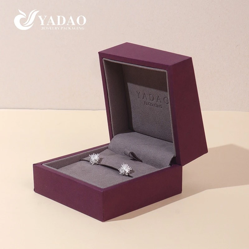 lyxig nylanserad multifunktionell förpackningslåda för diamantsmycken i lila stil