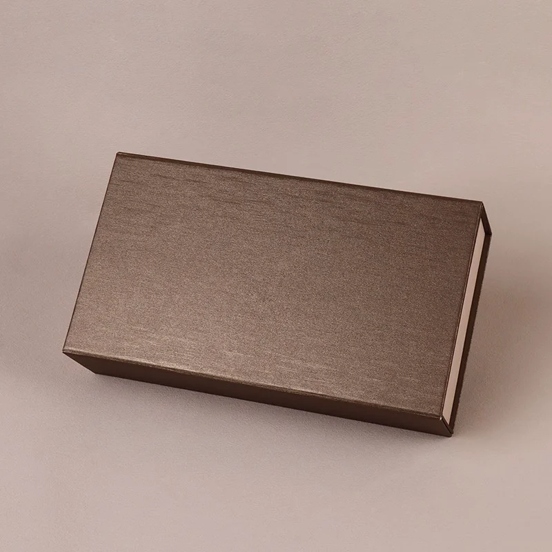 hoogwaardige verpakking roségouden sieraden champagnekleur luxe unboxing-ervaring box-stijl set met zakje