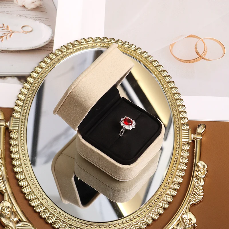 Op maat gemaakte ring diamanten juwelendoos, schatbeschermer, buitenverpakking, papieren doosje