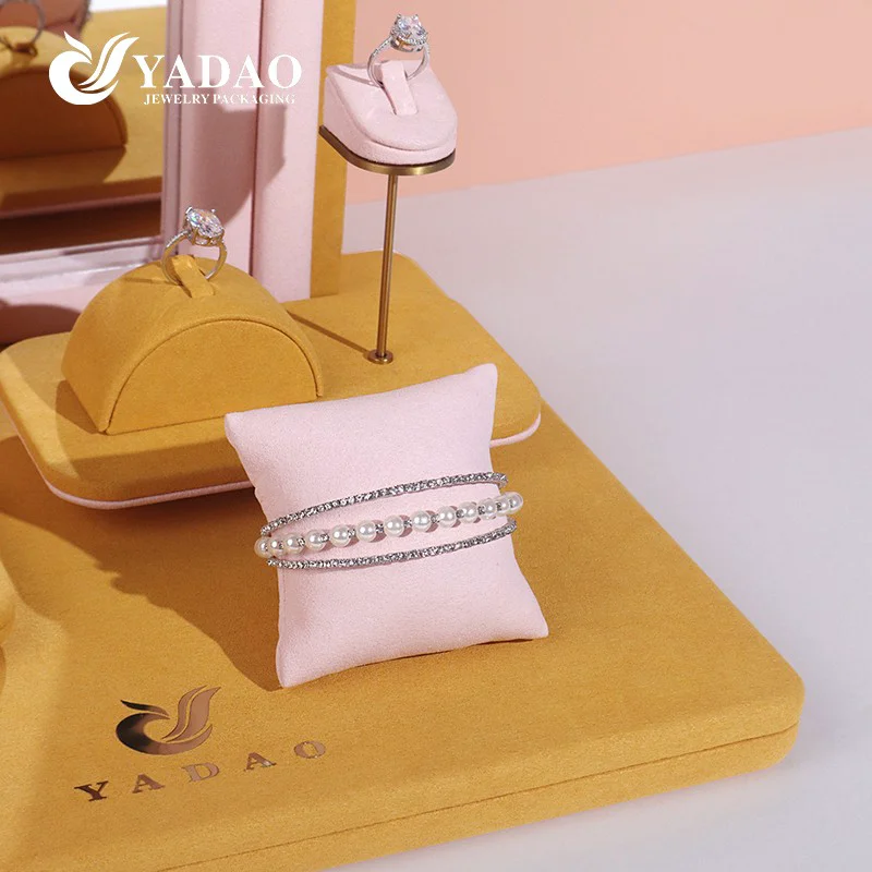 customized colorful microfiber accessory boutique shopping jewelry display props small set