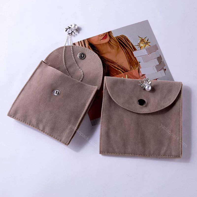 Suede bsnap jewelry packaging pouch