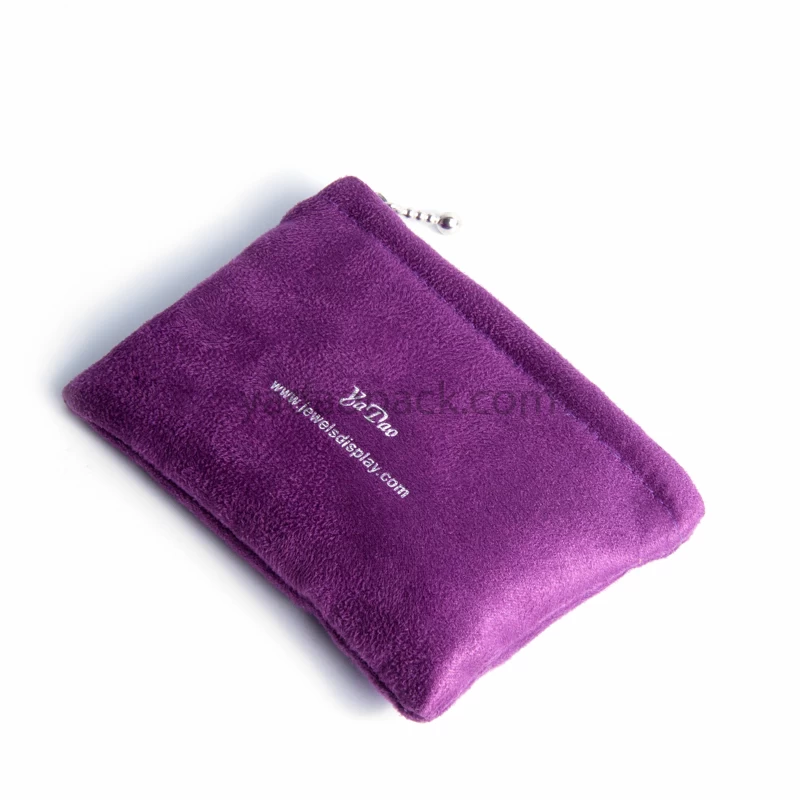 Zipper velvet pouch for bangle packaging