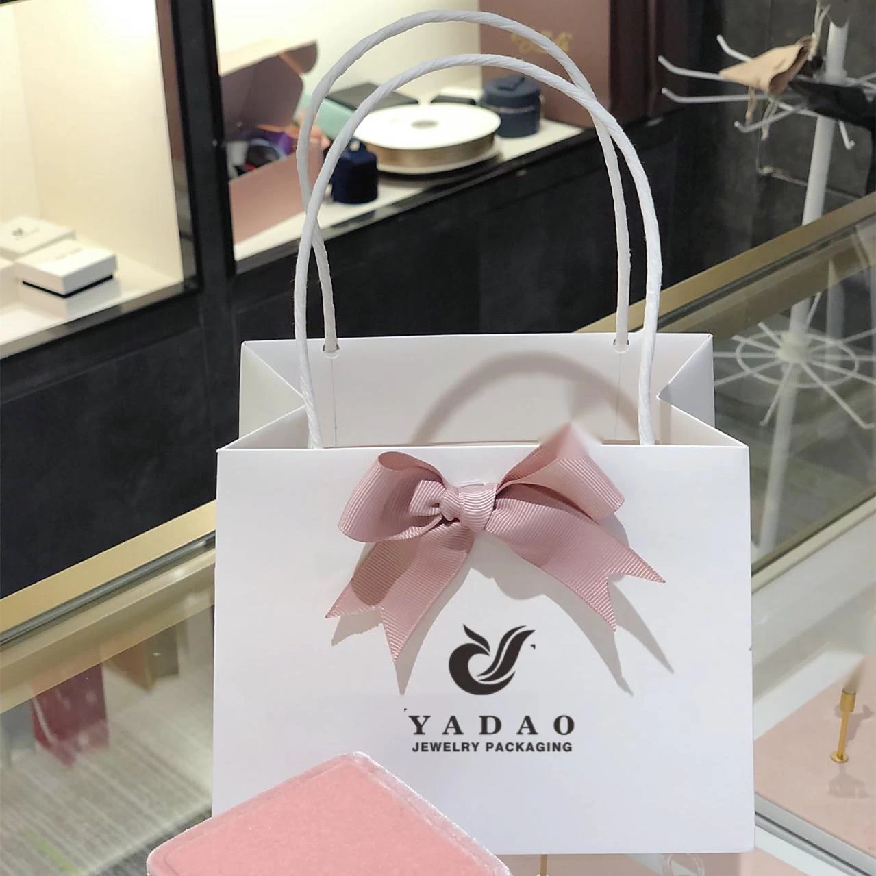 Yadao shopping paper bag with paper rope handle