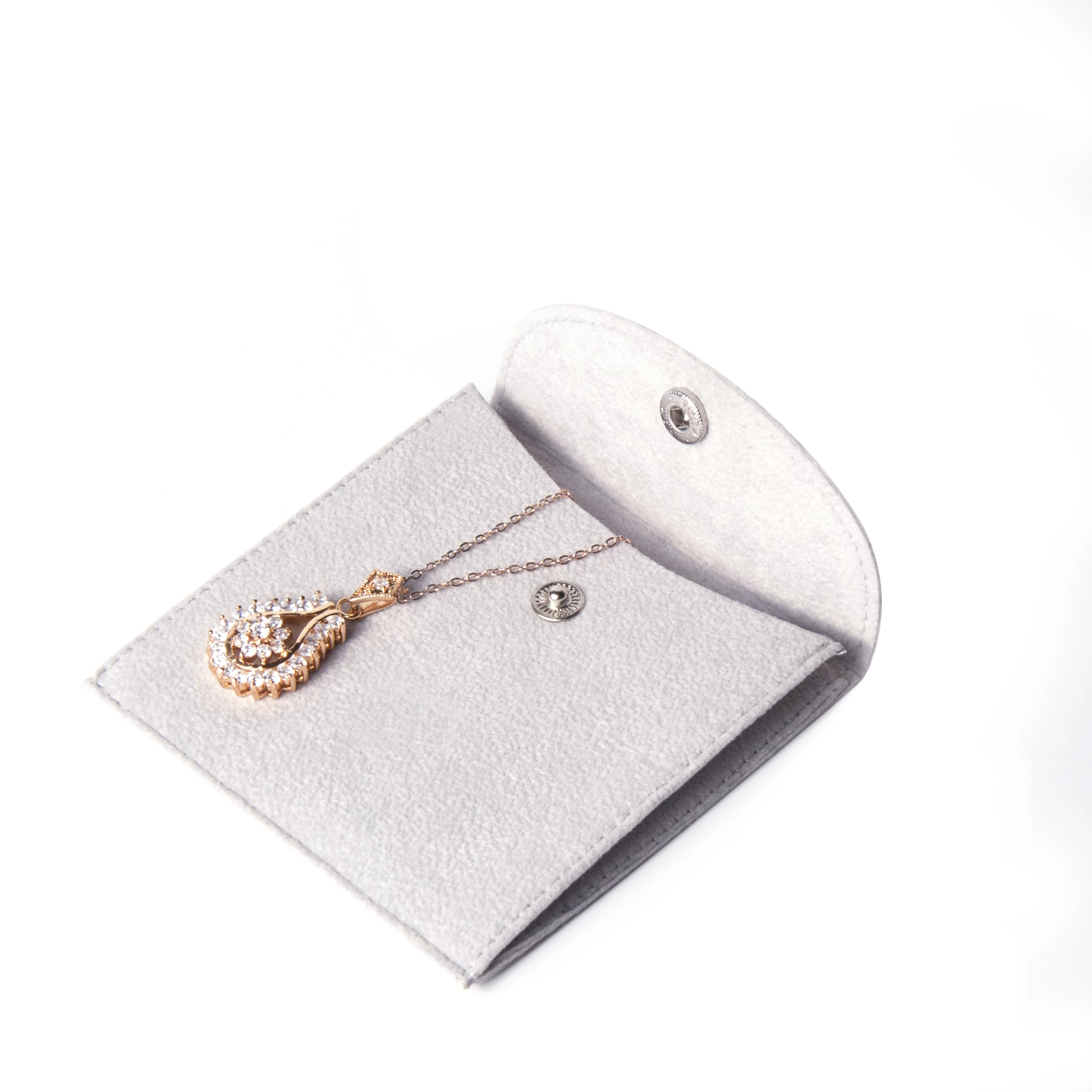 China Yaodao wholesale gift earring necklace packaging cards display with logo insert divider custom suede velvet jewelry pouch manufacturer