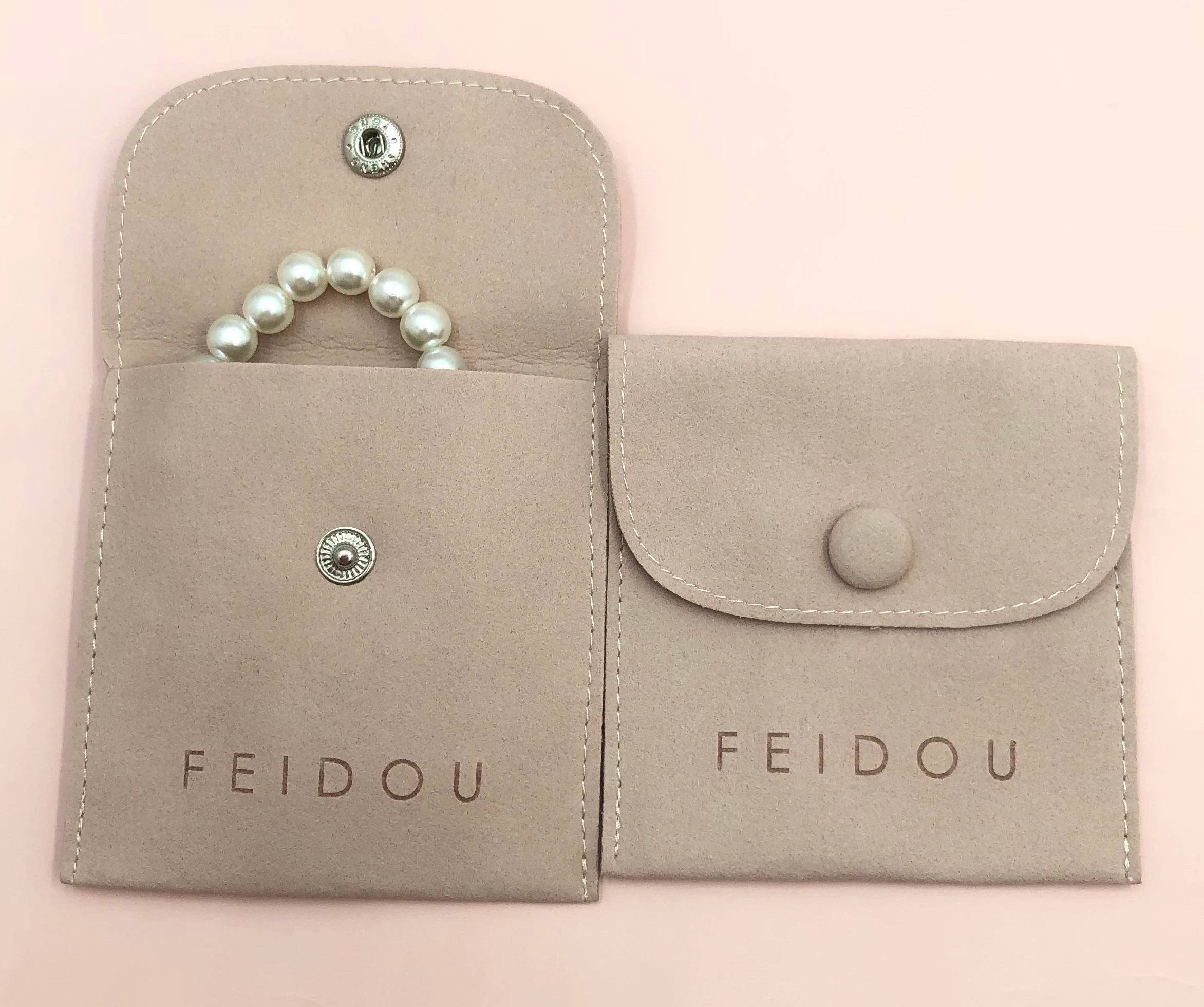 Bolsas de joyería de microfibra de sobre plano de lujo Yaodao con logotipo para joyero