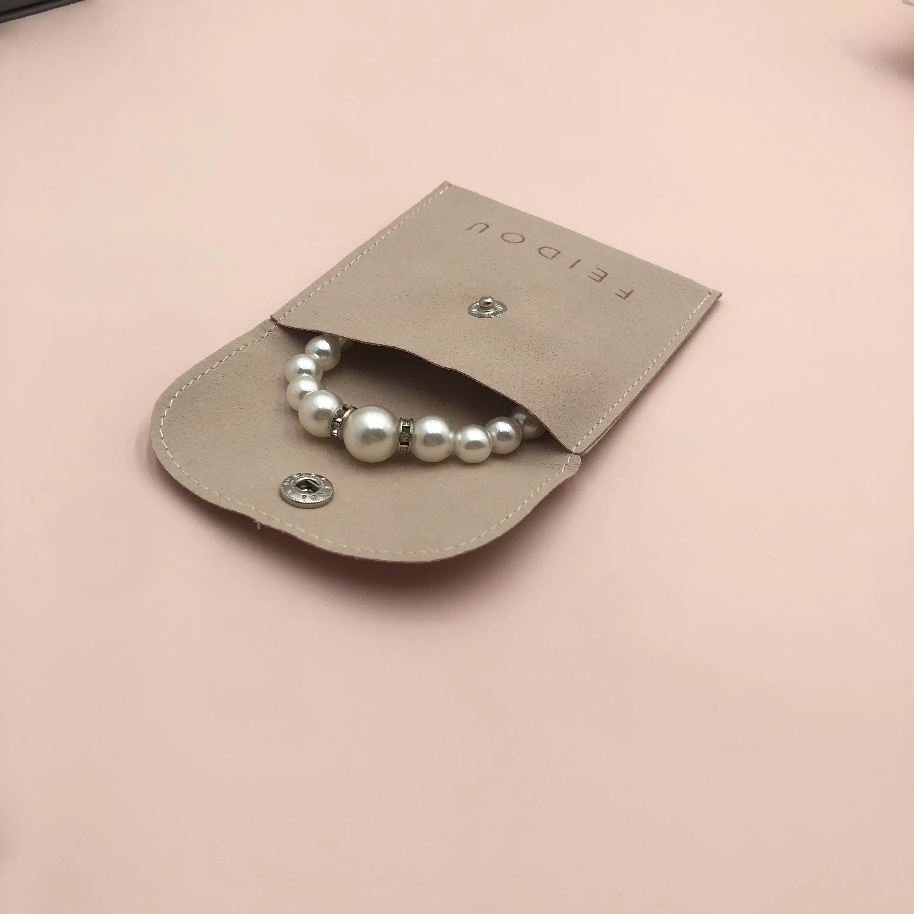 Sacchetti di gioielli in microfibra a busta piatta di lusso Yaodao con logo per portagioie