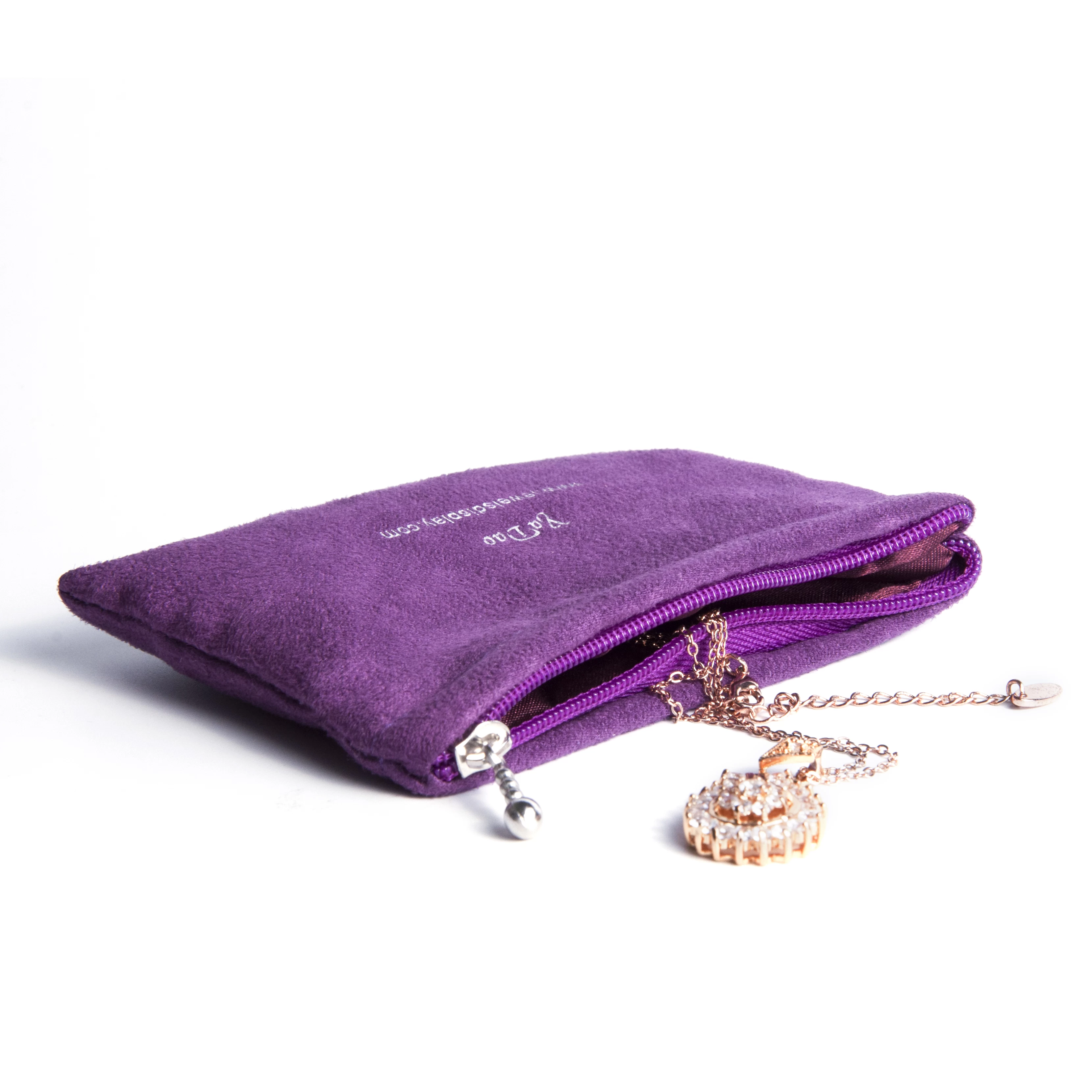 Yadao wholesale small earring necklace bracelet jewelry zipper custom pouch coin key pouch