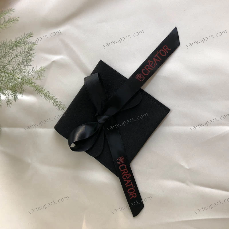 Yadao logo personalizzato di lusso piccolo cartone scorrevole anello portagioielli sacchetti regalo piccoli sacchetti portagioielli con coulisse