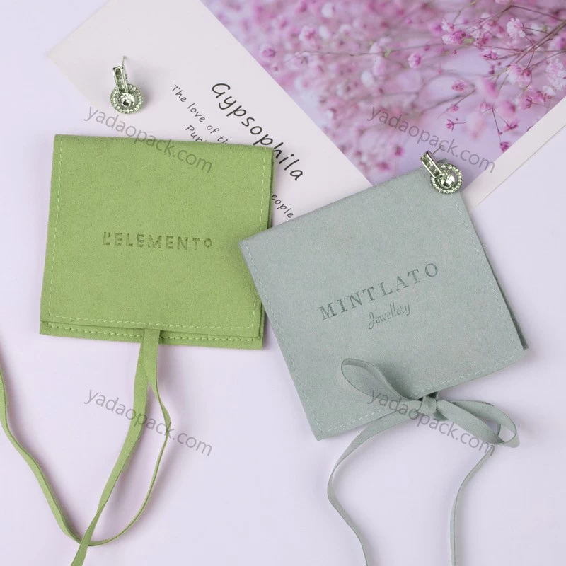 China Morandi green bangle packaging pouch vendor the most popular bag in 2022 factory string design bag manufacturer